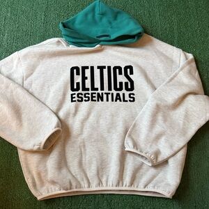 Fear of God Essentials x NBA Celtics Hoodie Light Heather - Large
